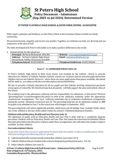 Admission Policy 2025 2026