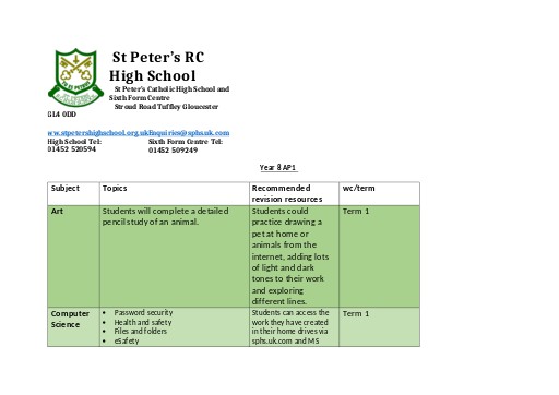 Year 8 AP Information 2025 - 2026