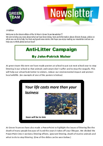 Green Team Newsletter 19